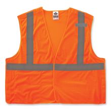 GloWear 8215BA-S Single Size Class 2 Economy Breakaway Mesh Vest, Polyester, 4X-Large, Orange, Ships in 1-3 Business Days1