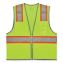 GloWear 8246Z-S Single Size Class 2 Two-Tone Mesh Vest, Polyester, 4X-Large, Lime, Ships in 1-3 Business Days1