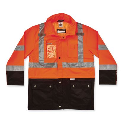 GloWear 8386 Class 3 Hi-Vis Outer Shell Jacket, Polyester, Small, Orange, Ships in 1-3 Business Days1