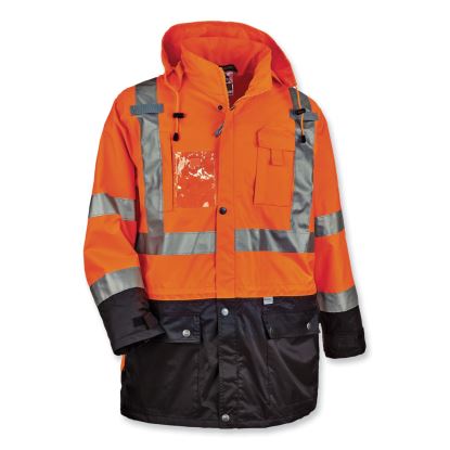 GloWear 8386 Class 3 Hi-Vis Outer Shell Jacket, Polyester, 5X-Large, Orange, Ships in 1-3 Business Days1