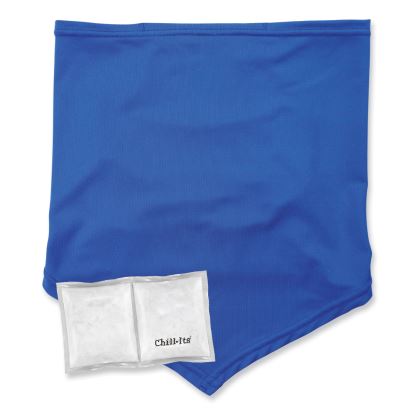 Chill-Its 6482 Cooling Neck Gaiter Bandana Pocket Kit, Polyester/Spandex, Small/Medium, Blue, Ships in 1-3 Business Days1