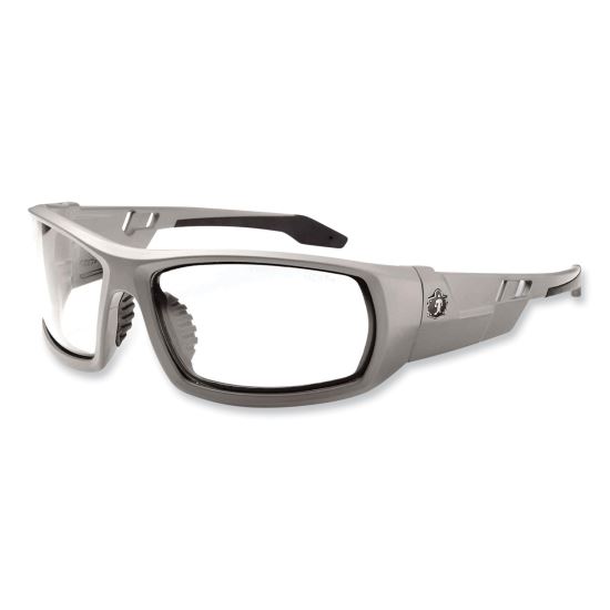 Skullerz Odin Safety Glasses, Matte Gray Nylon Impact Frame, Clear Polycarbonate Lens, Ships in 1-3 Business Days1