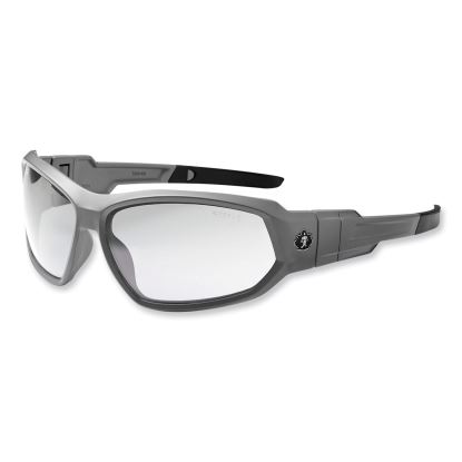 Skullerz Loki Safety Glasses/Goggles, Matte Gray Nylon Impact Frame, Clear Polycarbonate Lens, Ships in 1-3 Business Days1