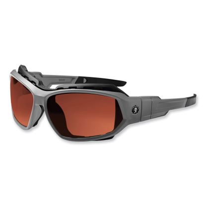 Skullerz Loki Safety Glasses/Goggles, Gray Nylon Impact Frame, Polarized Copper Polycarb Lens, Ships in 1-3 Business Days1