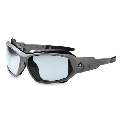 Skullerz Loki Safety Glasses/Goggles, Matte Gray Nylon Impact Frame, Indoor/Outdoor Polycarb Lens, Ships in 1-3 Business Days1