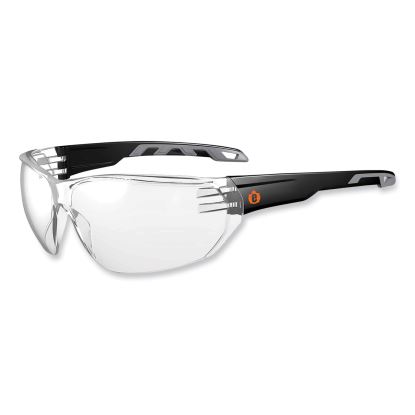 Skullerz Vali Frameless Safety Glasses, Black Nylon Impact Frame, Anti-Fog Clear Polycarb Lens, Ships in 1-3 Business Days1