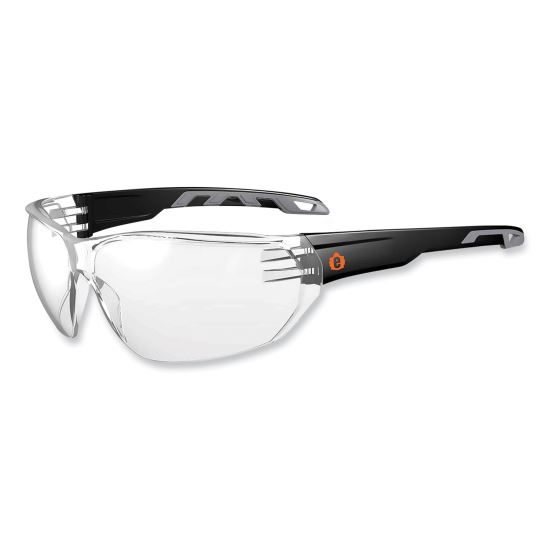 Skullerz Vali Frameless Safety Glasses, Black Nylon Impact Frame, Anti-Fog Clear Polycarb Lens, Ships in 1-3 Business Days1