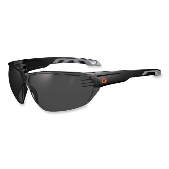 Skullerz Vali Frameless Safety Glasses, Black Nylon Impact Frame, Anti-Fog Smoke, Polycarb Lens, Ships in 1-3 Business Days1