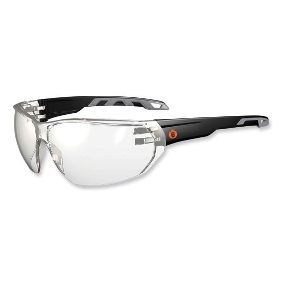 Skullerz Vali Frameless Safety Glasses, Black Nylon Impact Frame, Indoor/Outdoor Polycarb Lens, Ships in 1-3 Business Days1