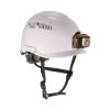 Skullerz 8975LED Class C Safety Helmet w/8981 Universal LED Headlamp, 6-Pt Ratchet Susp, White, Ships in 1-3 Business Days1