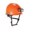 Skullerz 8974LED Class E Safety Helmet w/8981 Universal LED Headlamp, 6-Pt Ratchet Susp, Orange, Ships in 1-3 Business Days1