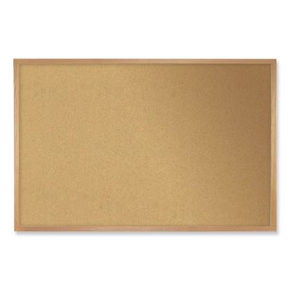 Natural Cork Bulletin Board with Frame, 46.5 x 36, Tan Surface, Natural Oak Frame, Ships in 7-10 Business Days1