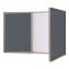 VisuALL PC Whiteboard Cabinet, Gray Fabric Bulletin Board Exterior Doors, 36x24, Aluminum Frame, Ships in 7-10 Business Days1