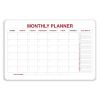 Monthly Planner Whiteboard with Radius Corners, 36 x 24, White/Red/Black Surface, Ships in 7-10 Business Days1