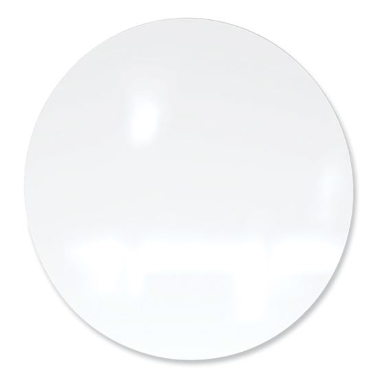 Coda Low Profile Circular Non-Magnetic Glassboard, 48 Diameter, White Surface, Ships in 7-10 Business Days1