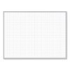 1 x 1 Grid Magnetic Whiteboard, 96.5 x 48.5, White/Gray Surface, Satin Aluminum Frame, Ships in 7-10 Business Days1