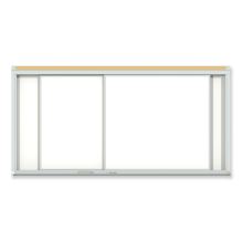 Horizontal Sliding Porcelain Magnetic Whiteboard, 144 x 48, White Surface, Satin Aluminum Frame, Ships in 7-10 Business Days1