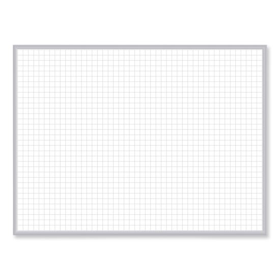 Magnetic Porcelain Whiteboard with Satin Aluminum Frame, 36.5 x 60.5, White Surface, Ships in 7-10 Business Days1