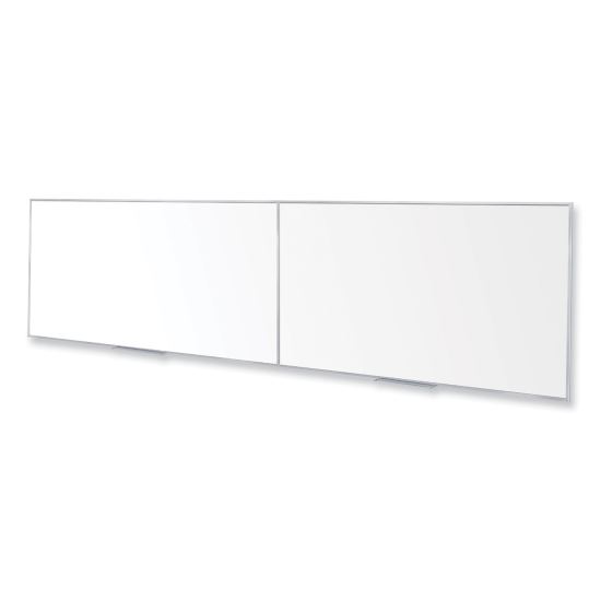 Magnetic Porcelain Whiteboard with Satin Aluminum Frame, 193 x 48.5, White Surface, Ships in 7-10 Business Days1