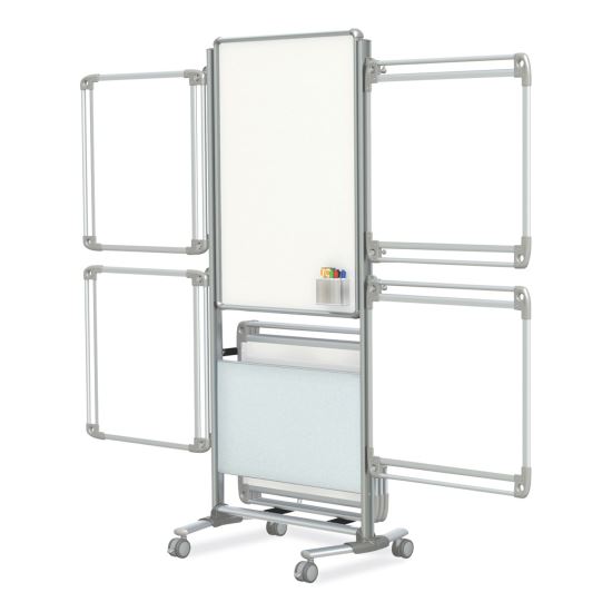 Nexus Easel Whiteboard, 32 x 76.13, White Surface, Satin Aluminum Frame, Ships in 7-10 Business Days1