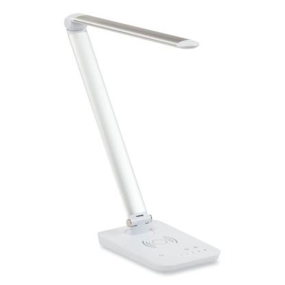 Vamp LED Wireless Charging Lamp, Multi-pivot Neck, 16.75" High, Silver, Ships in 1-3 Business Days1