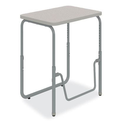 AlphaBetter 2.0 Height-Adjust Student Desk w/Pendulum Bar, 27.75 x 19.75 x 22 to 30, Pebble Gray, Ships in 1-3 Business Days1