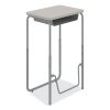 AlphaBetter 2.0 Height-Adjust Student Desk w/Pendulum Bar, 27.75 x 19.75 x 29 to 43, Pebble Gray, Ships in 1-3 Business Days1