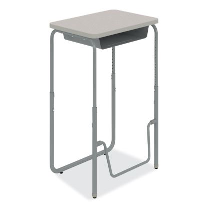 AlphaBetter 2.0 Height-Adjust Student Desk w/Pendulum Bar, 27.75 x 19.75 x 29 to 43, Pebble Gray, Ships in 1-3 Business Days1