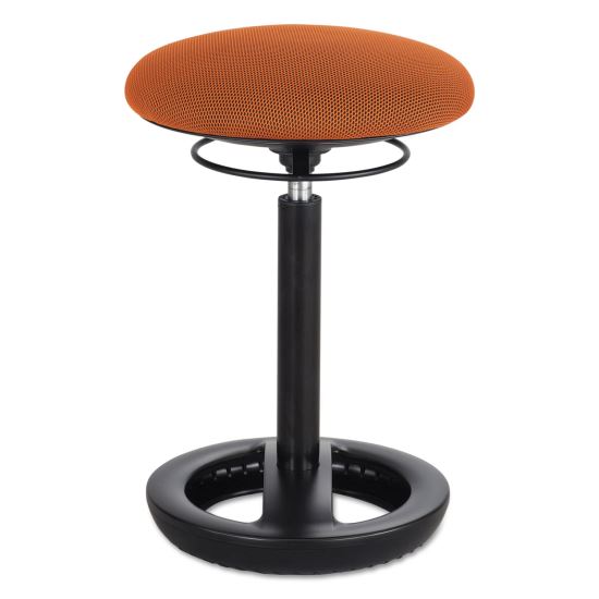 Twixt Desk Height Ergonomic Stool, Supports Up to 250 lb, 22.5" High Orange Seat, Black Base, Ships in 1-3 Business Days1