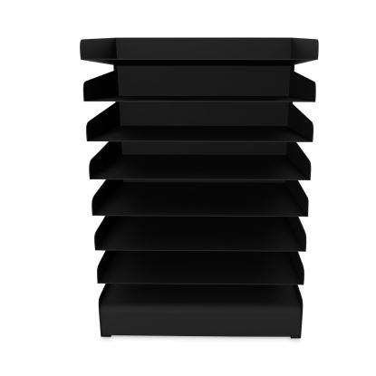 Steel Horizontal-Tray Desktop Sorter, 8 Sections, Letter Size Files, 12" x 9.5" x 17.75", Black, Ships in 1-3 Business Days1