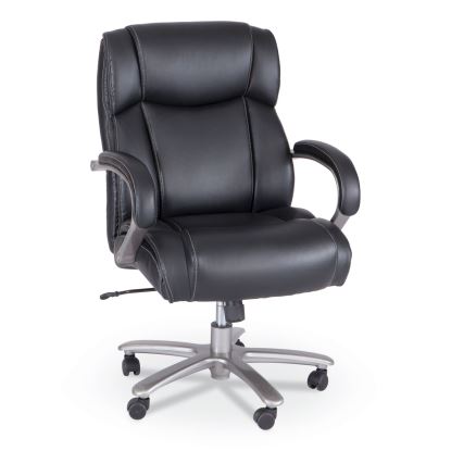 Lineage Big&Tall Mid Back Task Chair 28" Back, Max 400 lb, 21.5" to 25.25" High Black Seat, Chrome,Ships in 1-3 Business Days1