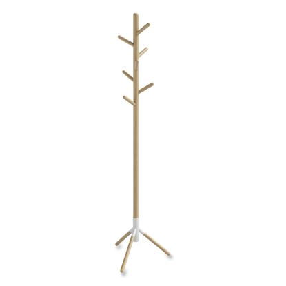 Resi Standing Coat Tree, 6 Hook, 17.25w x 17.25d x 69.5h, White, Ships in 1-3 Business Days1