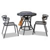 CoGo Tables, Steel, Round, 30" Diameter x 29.5h, Black, Ships in 1-3 Business Days2