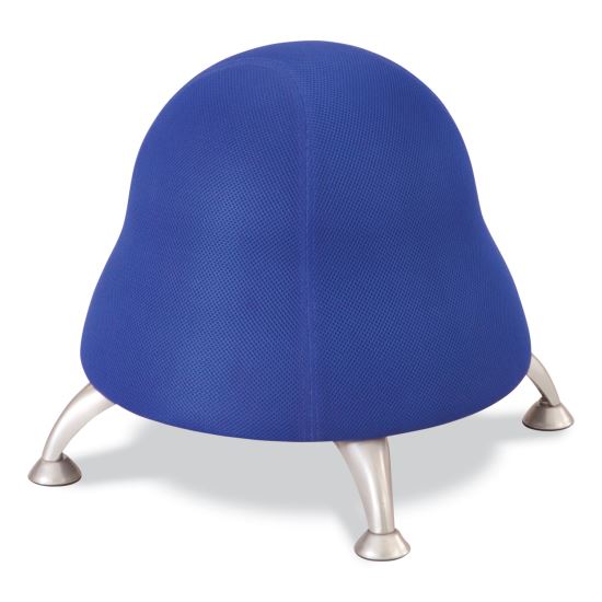 Runtz Ball Chair, Backless, Supports Up to 250 lb, Blue Fabric Seat, Silver Base, Ships in 1-3 Business Days1