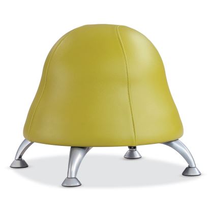 Runtz Ball Chair, Backless, Supports Up to 250 lb, Green Vinyl Seat, Silver Base, Ships in 1-3 Business Days1