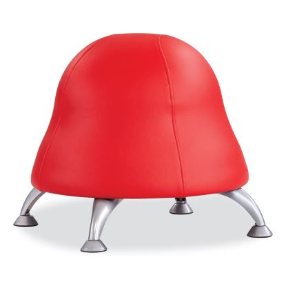 Runtz Ball Chair, Backless, Supports Up to 250 lb, Red Vinyl Seat, Silver Base, Ships in 1-3 Business Days1