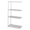 Industrial Add-On Unit, Four-Shelf, 36w x 18d x 72h, Steel, Metallic Gray, Ships in 1-3 Business Days1