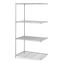 Industrial Add-On Unit, Four-Shelf, 36w x 24d x 72h, Steel, Metallic Gray, Ships in 1-3 Business Days1