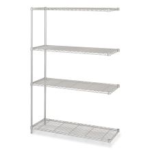 Industrial Add-On Unit, Four-Shelf, 48w x 18d x 72h, Steel, Metallic Gray, Ships in 1-3 Business Days1