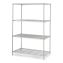 Industrial Wire Shelving, Four-Shelf, 48w x 24d x 72h, Metallic Gray, Ships in 1-3 Business Days1