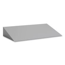 Triple Sloped Metal Locker Hood Addition, 36w x 18d x 6h, Gray, Ships in 1-3 Business Days1