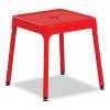 Steel Guest Stool, Backless, Supports Up to 275 lb, 15" to 15.5" Seat Height, Red Seat/Base, Ships in 1-3 Business Days1