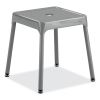 Steel Guest Stool, Backless, Supports Up to 275 lb, 15" to 15.5" Seat Height, Silver Seat/Base, Ships in 1-3 Business Days1