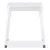 Steel Guest Stool, Backless, Supports Up to 275 lb, 15" to 15.5" Seat Height, White Seat/Base, Ships in 1-3 Business Days1