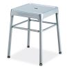 Steel GuestBistro Stool, Backless, Supports Up to 250 lb, 18" High Silver Seat, Silver Base, Ships in 1-3 Business Days1