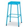 Steel Bar Stool, Backless, Supports Up to 275 lb, 29" Seat Height, BabyBlue Seat, BabyBlue Base, Ships in 1-3 Business Days1