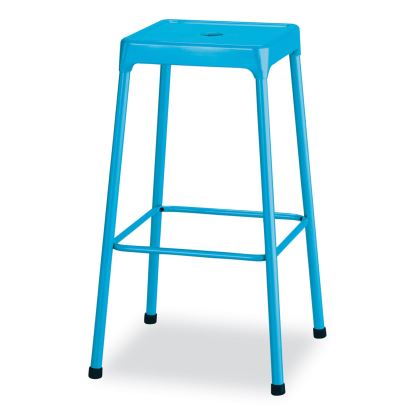 Steel Bar Stool, Backless, Supports Up to 275 lb, 29" Seat Height, BabyBlue Seat, BabyBlue Base, Ships in 1-3 Business Days1