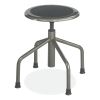 Diesel Low Base Stool, Backless, Supports Up to 250 lb, 16" to 22" High Black Seat, Pewter Base, Ships in 1-3 Business Days1