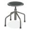 Diesel Low Base Stool, Backless, Supports Up to 250 lb, 16" to 22" High Black Seat, Pewter Base, Ships in 1-3 Business Days1