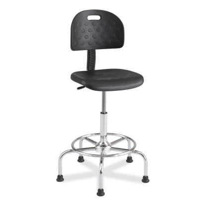 Workfit Economy Industrial Chair, Up to 400 lb, 22" to 30" High Black Seat/Back, Silver Base, Ships in 1-3 Business Days1